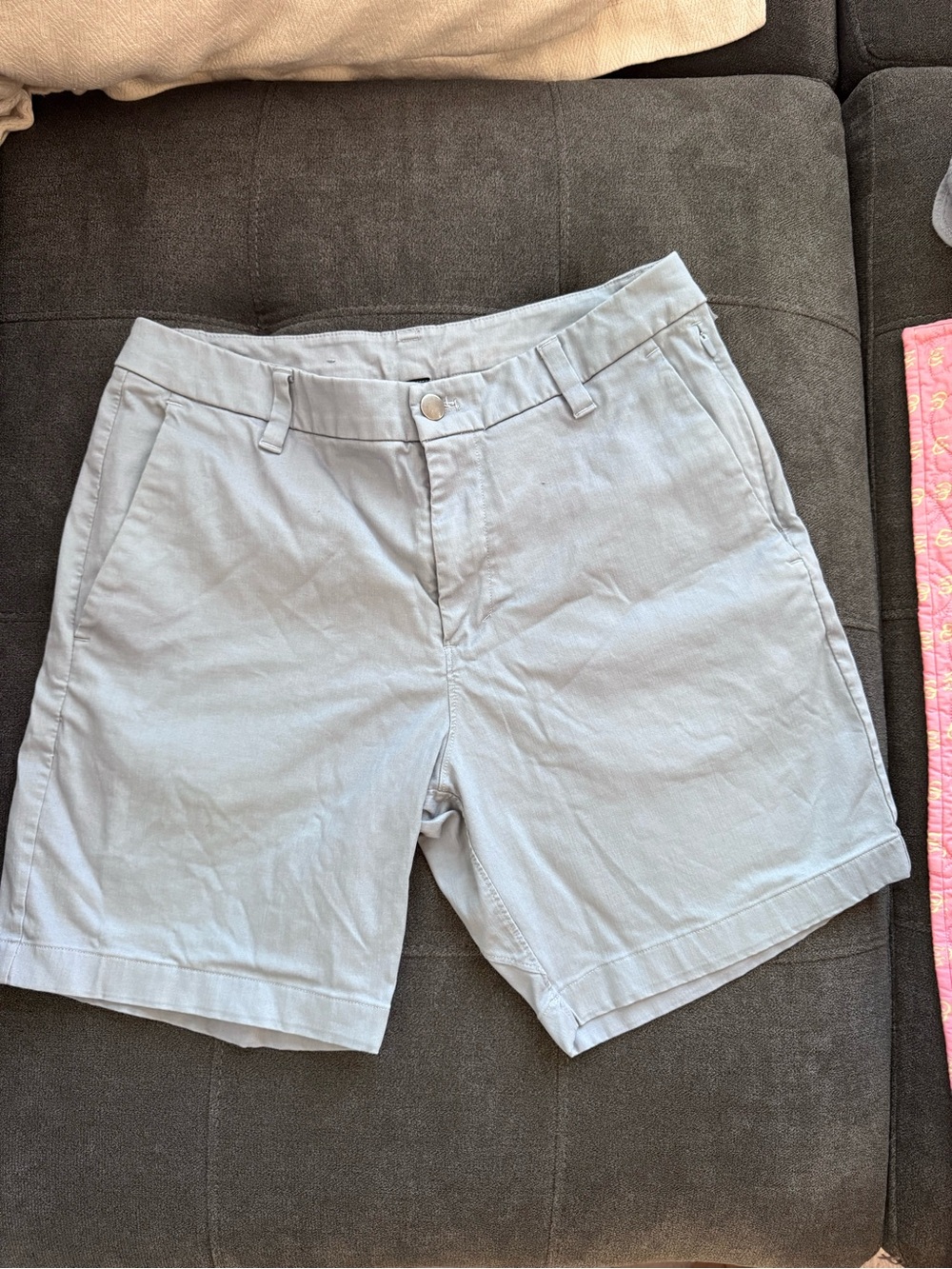 lululemon athletica Light Blue Flat-Front Men's Shorts